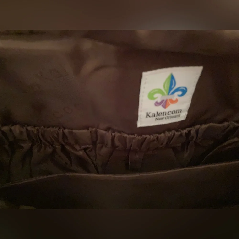 Kalencom New Orleans Chocolate Tote Diaper Bag with Fleur-de-Lis design. NWT